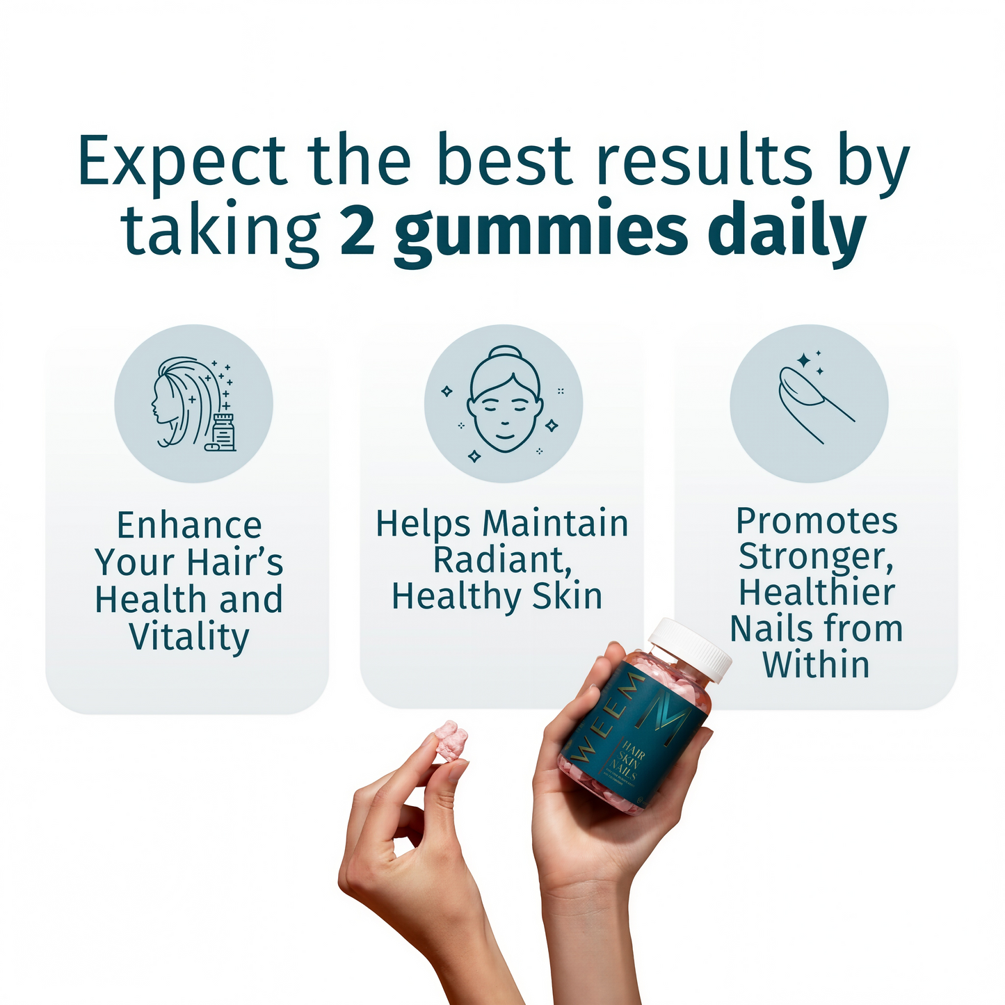 WEEM Hair Skin and Nails Gummies 60 ct